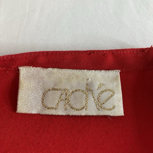 Vintage Cache Y2K Red Eyelet Long Duster Cardigan Est, Size M/L Statement‎ Glam - Picture 3 of 11